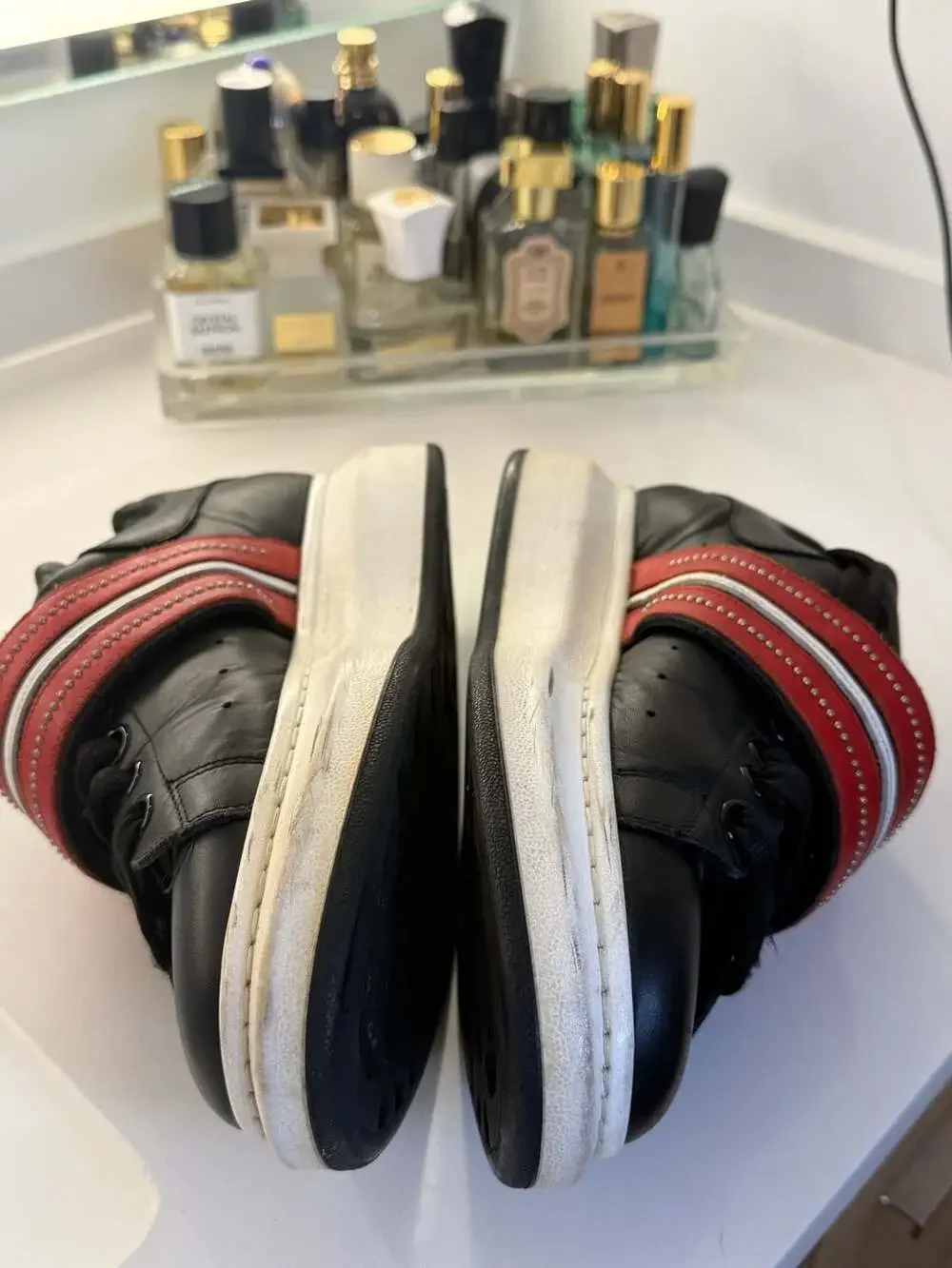 Alexander McQueen Larry Oversized Sneakers with Multicolor Leather Studded Strap